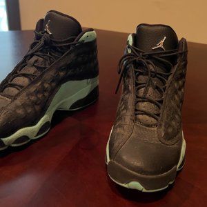 Nike Air Jordan 13 High Tops (Black/Aqua) - 6.5Y; no box